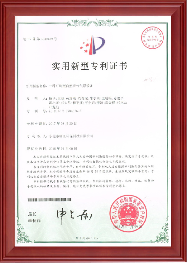 一種可調(diào)型自然吸氣氣浮設(shè)備